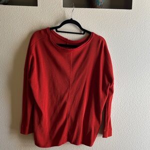 Orange Waffle Tunic Top by Anthropologie